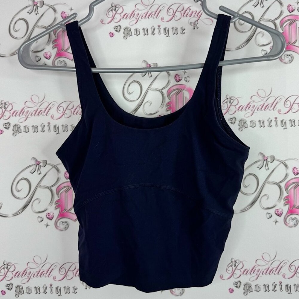 TNA TNACTION  tank top aritzia soft stretchy Black Sleeveless Crop Top